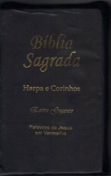 Bíblia Letra Extragigante com Harpa Cristã Palavra de Jesus em Vermelho