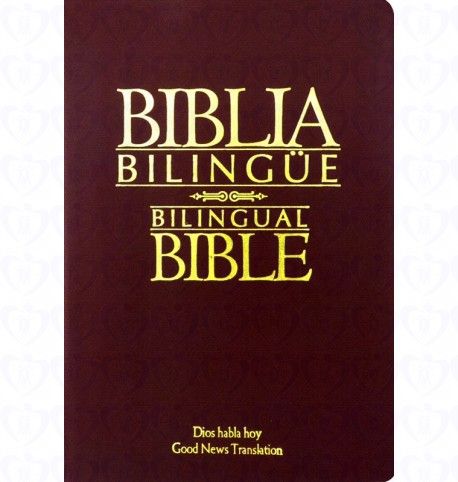 Bíblia Bilíngue - Dhh/gnt - Preta - Vinho Ingles/Espanhol
