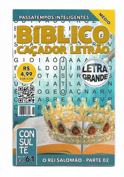 * Caça Palavras Rei Salomão Letra Grande